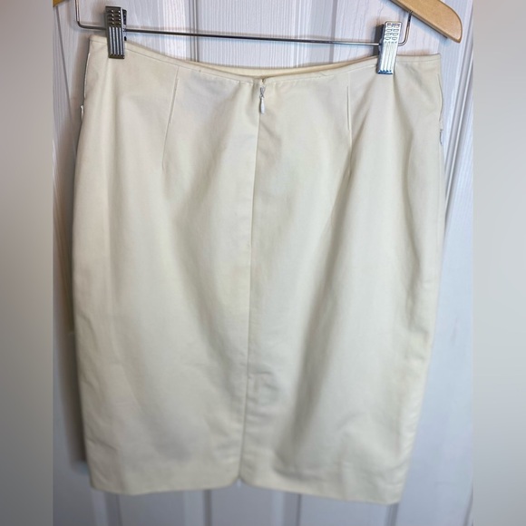 Eccoci Cream Cotton Lined Skirt - Picture 9 of 10
